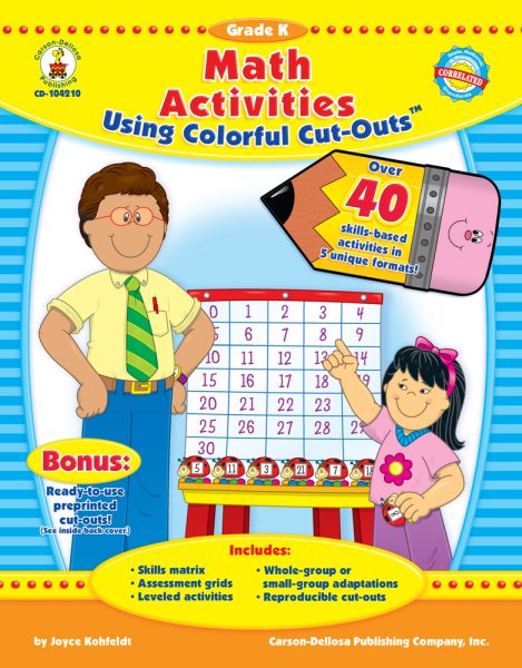 Math Activities Using Colorful Cut-Outs™, Grade K cover