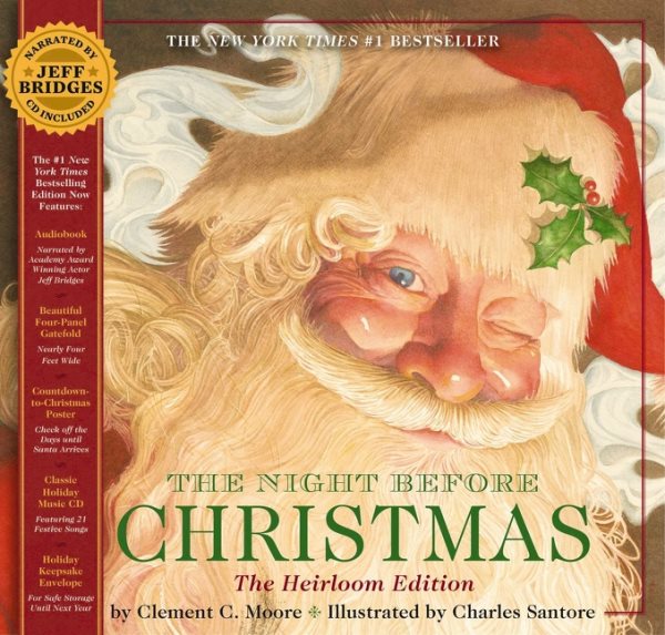 The Night Before Christmas Heirloom Edition: The Classic Edition Hardcover with Audio CD Narrated by Jeff Bridges cover