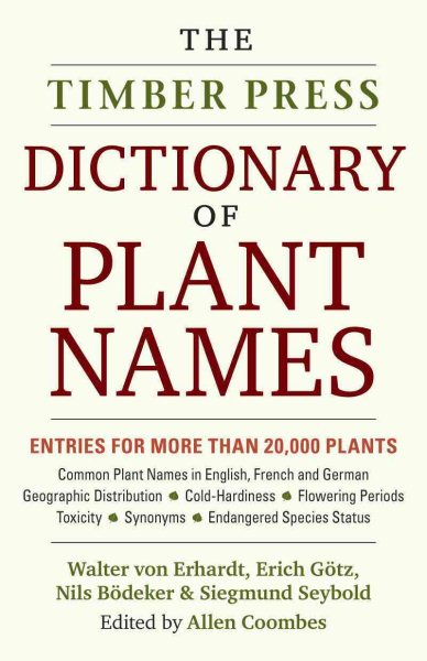 The Timber Press Dictionary of Plant Names cover