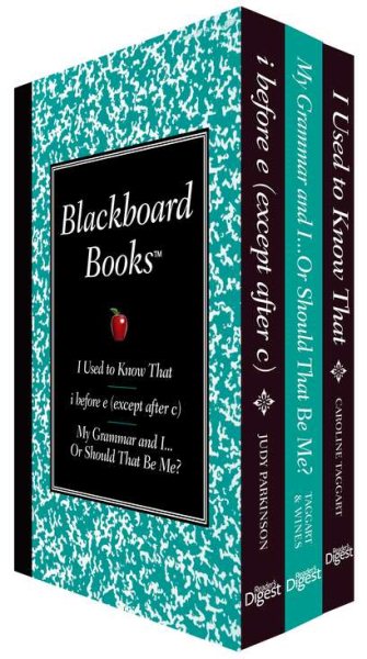 Blackboard Books I Used to Know That, My Grammar and I... or Should That Be Me, and I Before E (Except after C) cover