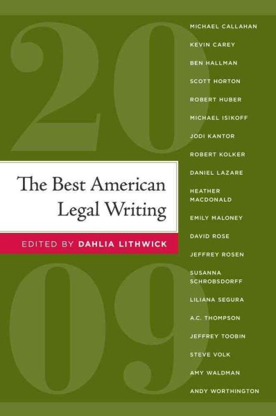 The Best American Legal Writing 2009 cover