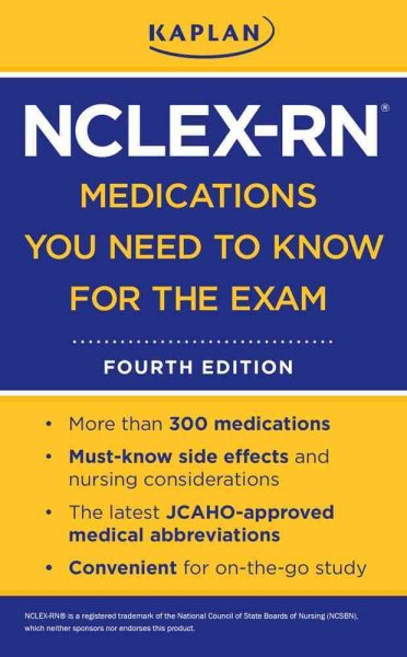 Kaplan NCLEX-RN Medications You Need to Know for the Exam cover