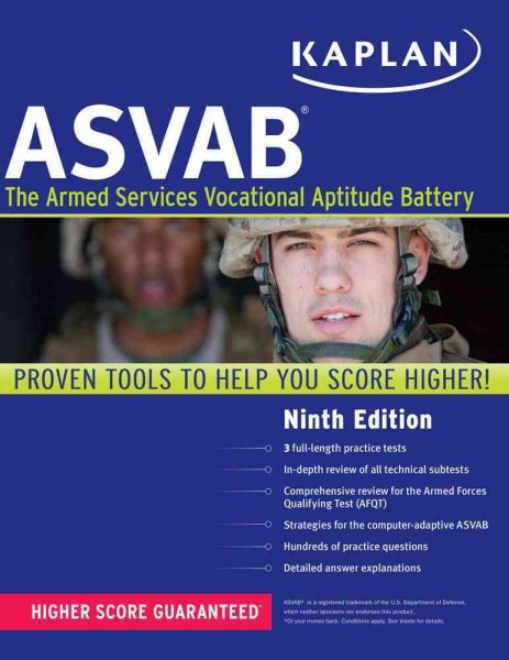 ASVAB: The Armed Services Vocational Aptitude Battery (Kaplan Asvab) cover