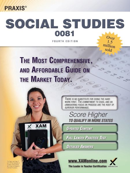 Praxis Social Studies 0081 Teacher Certification Study Guide Test Prep cover