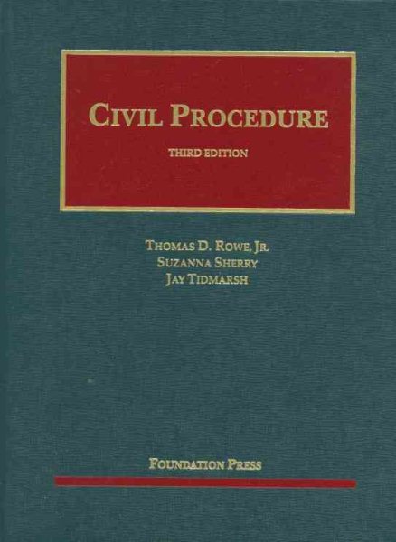 Civil Procedure (University Casebook Series) cover