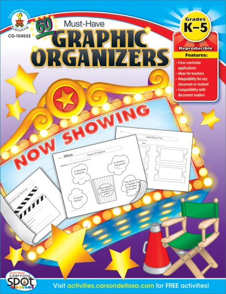 60 Must-Have Graphic Organizers, Grades K - 5 cover