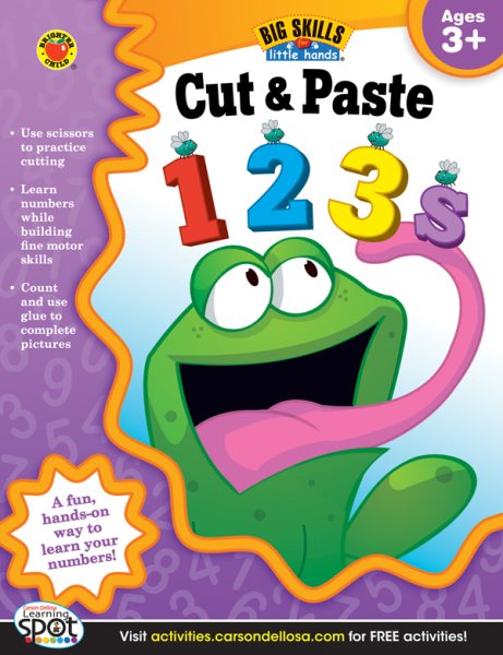 Carson Dellosa | Cut and Paste Workbook | Preschool–Kindergarten, 32pgs (Big Skills for Little Hands®) cover