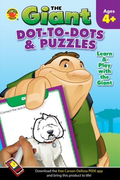 Giant: Dot-to-Dots & Puzzles Activity Book, Grades PK - K (The Giant) cover
