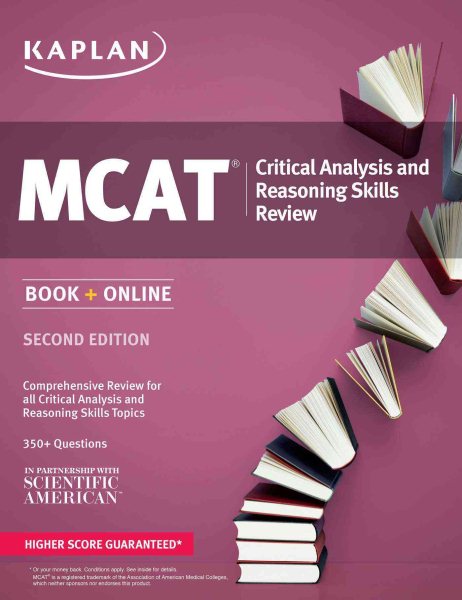 Kaplan MCAT Critical Analysis and Reasoning Skills Review: Book + Online (Kaplan Test Prep) cover