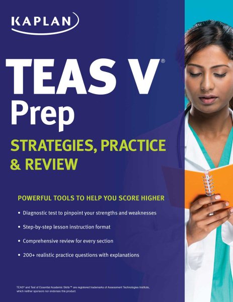 Kaplan TEAS V Prep: Strategies, Practice & Review cover
