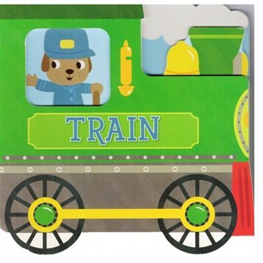 Train-Follow the Adventures of a Hardworking Vehicle and Animal Friends in this Colorful Train-Shaped Board Book cover