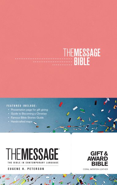 The Message Gift and Award Bible (Softcover, Coral): The Bible in Contemporary Language cover