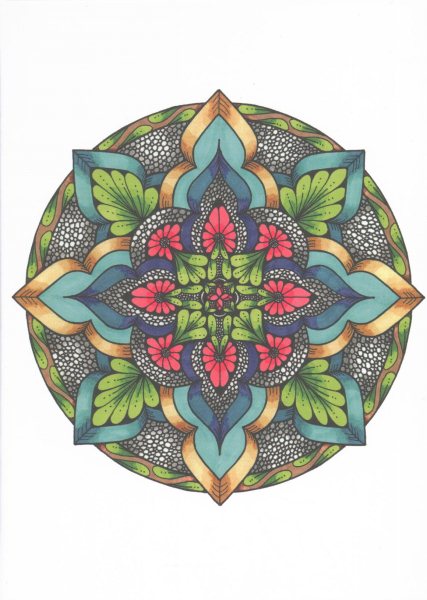TangleEasy Guided Journal Mandala (Quiet Fox Designs) Lined Pages with Thoughtful Prompts and Exquisite Mandala Illustrations by Ben Kwok (BioWorkZ), to Stimulate Your Ideas and Inspirations
