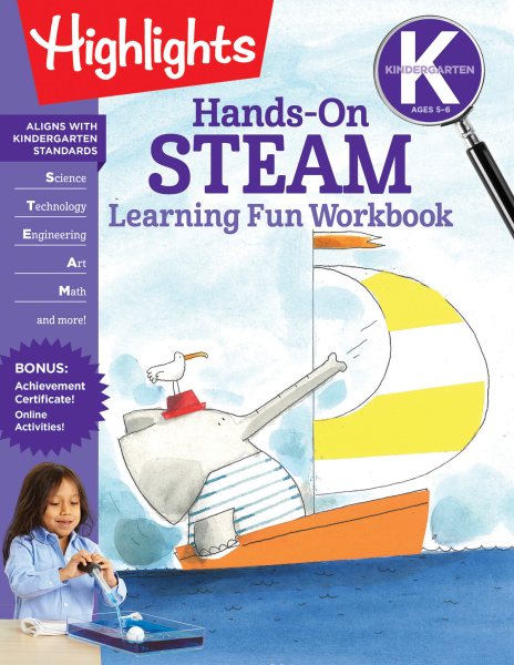 Kindergarten Hands-On STEAM Learning Fun Workbook (Highlights Learning Fun Workbooks) cover