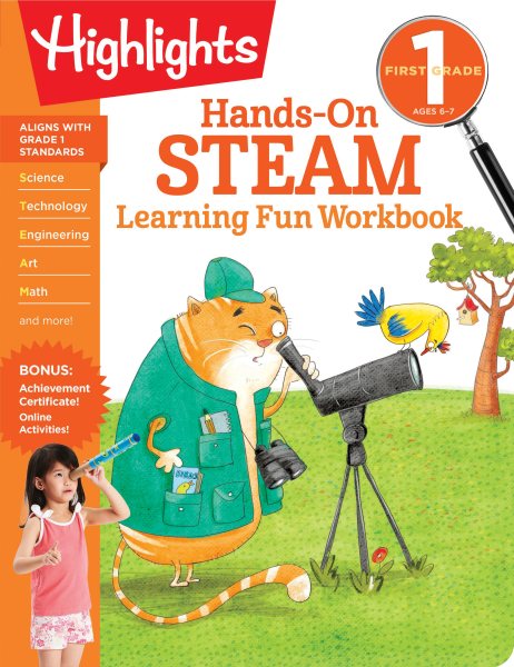 First Grade Hands-On STEAM Learning Fun Workbook (Highlights Learning Fun Workbooks) cover