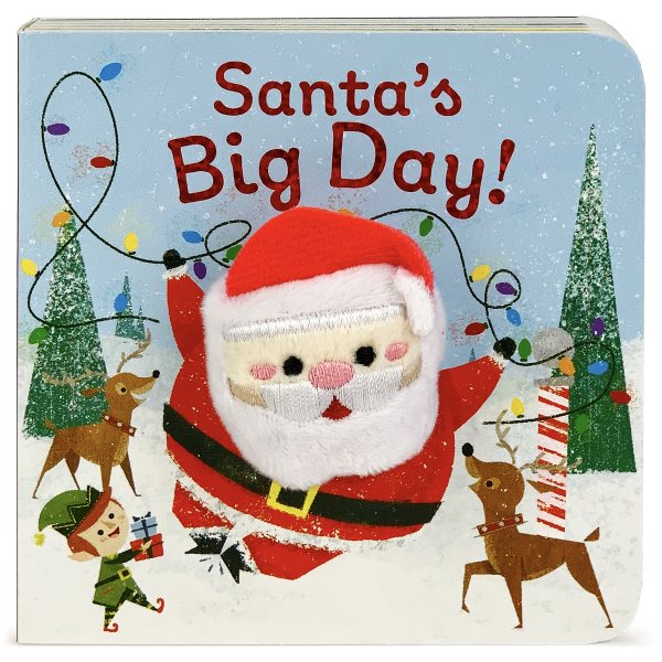 Santa's Big Day Finger Puppet Christmas Board Book Ages 0-4 (Finger Puppet Board Book) cover