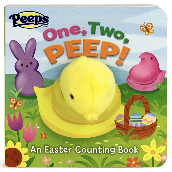 One, Two, PEEP! Peeps Finger Puppet Board Book Easter Basket Gifts or Stuffer Ages 0-3 cover