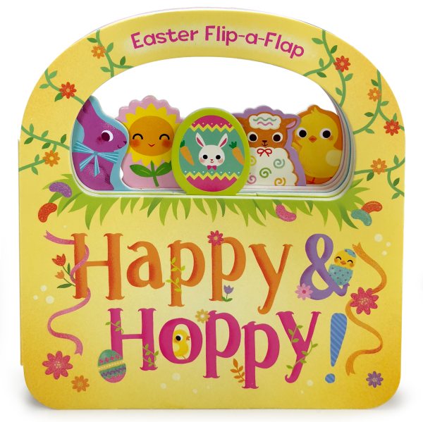 Happy & Hoppy - Children's Flip-a-Flap Activity Board Book for Easter Baskets and Springtime Fun, Ages 1-5 cover