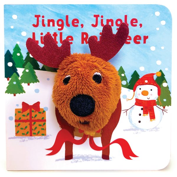 Jingle, Jingle, Little Reindeer Finger Puppet Christmas Board Book Ages 0-4 (Finger Puppet Board Book) cover