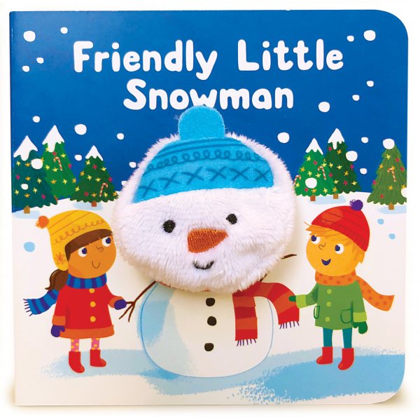 Friendly Little Snowman Finger Puppet Christmas Board Book Ages 0-4 (Finger Puppet Book) cover