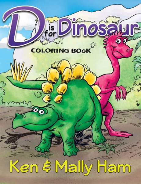 D is for Dinosaur Coloring Book cover