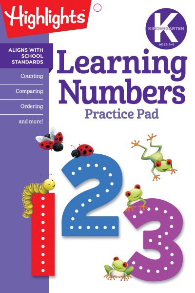 Kindergarten Learning Numbers (Highlights™ Learn on the Go Practice Pads) cover
