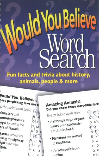 Would You Believe Word Search cover