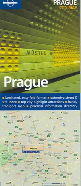 Lonely Planet Prague City Map cover