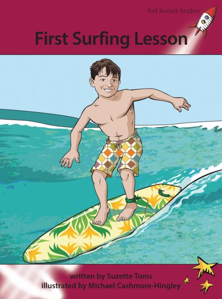 First Surfing Lesson (Red Rocket Readers: Advanced Fluency Level 3: Ruby) cover