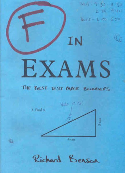 F in Exams: The Best Test Paper Blunders: The Funniest Test Paper Blunders cover