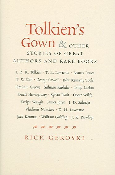 Tolkien's Gown' and Other Stories of Great Authors and Rare Books cover