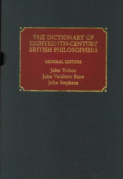 Dictionary of Eighteenth-Century British Philosophers cover