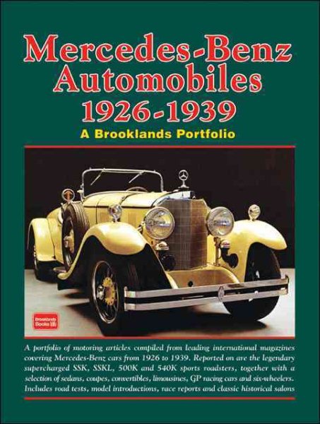 Mercedes-Benz Automobiles 1926-1939 (A Brooklands Portfolio) cover