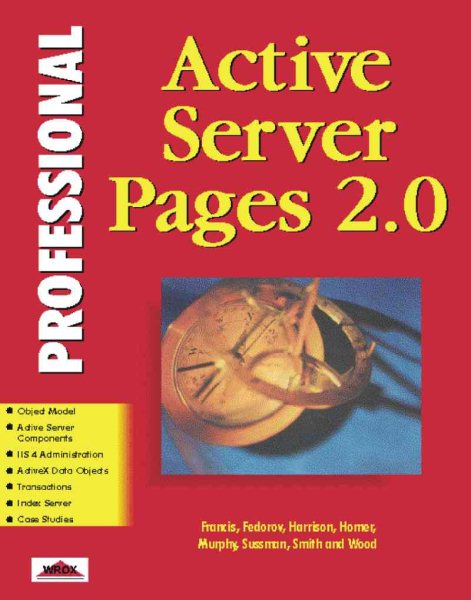 Professional Active Server Pages 2.0 cover
