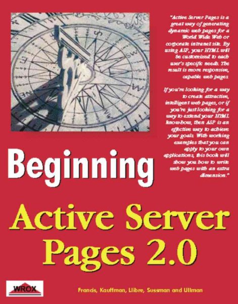 Beginning Active Server Pages 2.0 cover