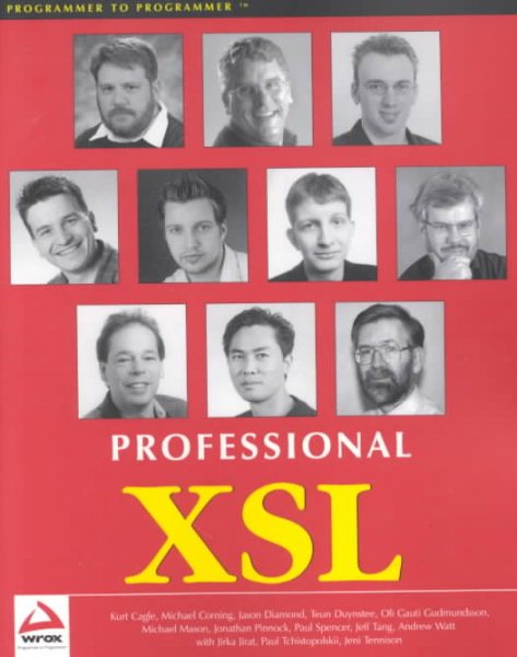 Professional Xsl (Programmer to Programmer) cover
