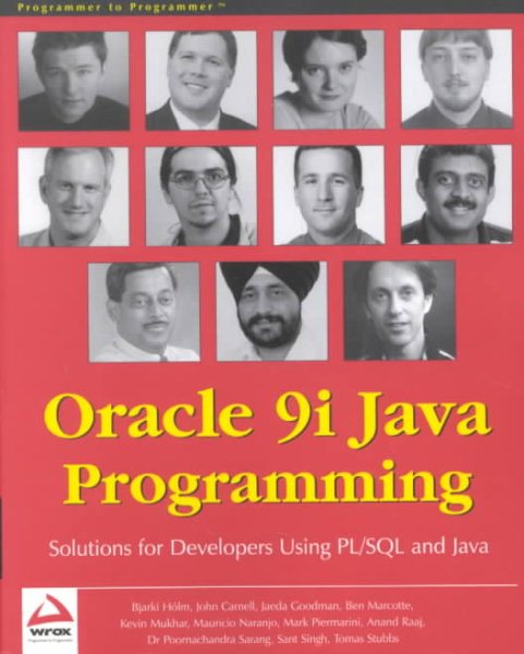 Oracle 9i Java Programming: Solutions for Developers Using PL/SQL and Java cover