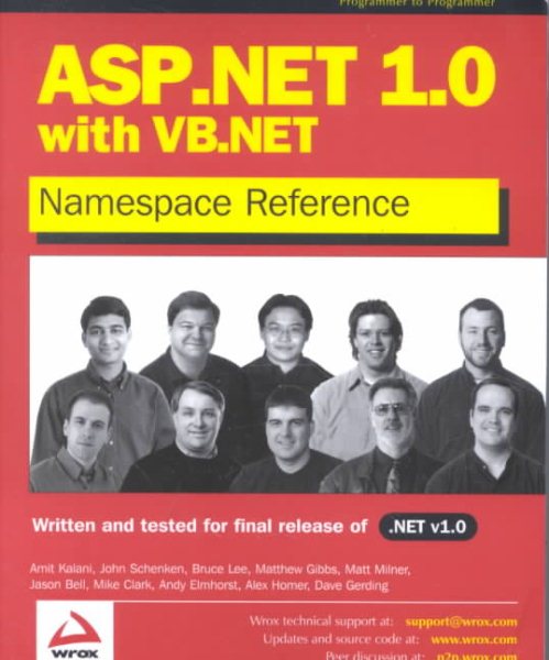 ASP.NET 1.0 Namespace Reference with VB.NET cover