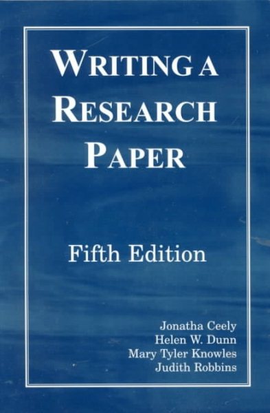 Writing A Research Paper cover