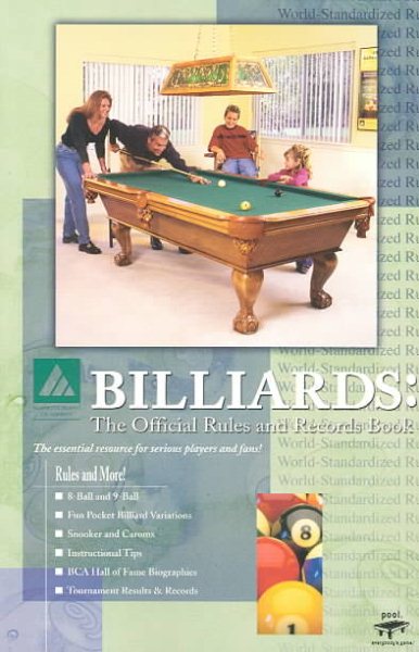 Billiards: The Official Rules & Records Book, 2004 Edition (World-Standardized Rules) cover