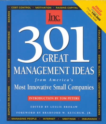 301 Great Management Ideas: From America's Most Innovative Small Companies cover