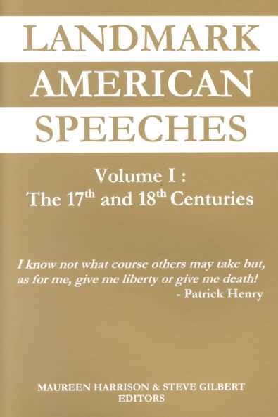 Landmark American Speeches: The 17th & 18th Centuries cover
