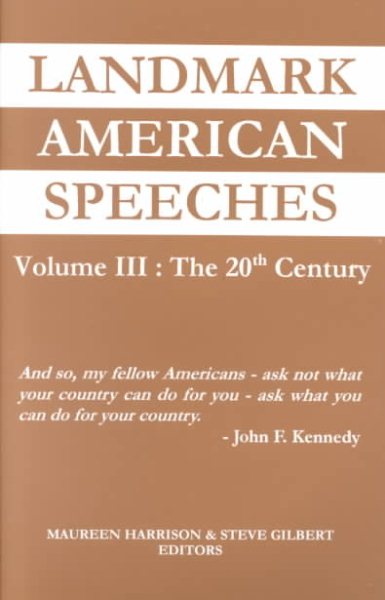 Landmark American Speeches: The 20th Century cover