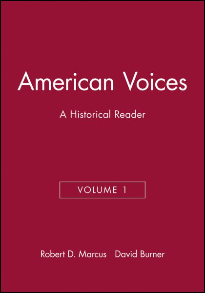 American Voices, Volume 1: A Historical Reader cover