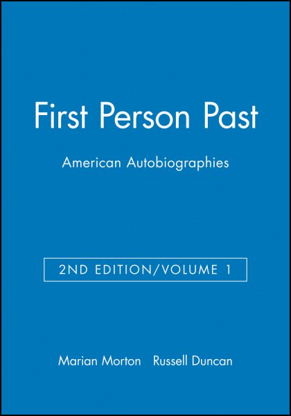 First Person Past: American Autobiographies cover