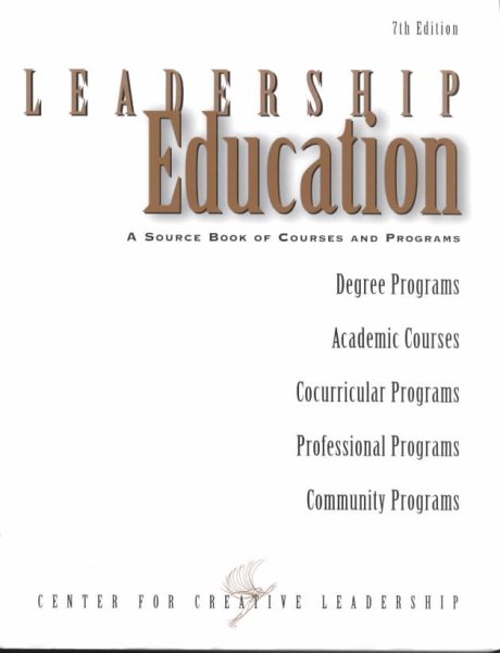 Leadership Education: A Source Book of Courses and Programs cover