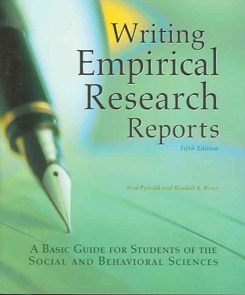 Writing Empirical Research Reports: A Basic Guide for Students of the Social and Behavioral Sciences cover