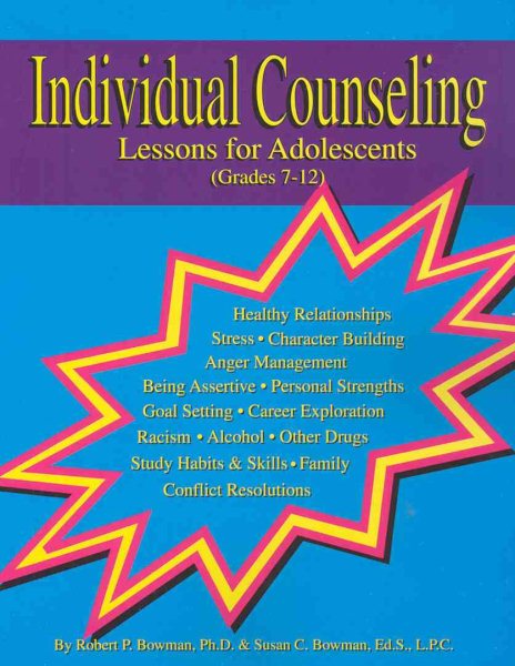 Individual Counseling, Lessons for Adolescents (Grades 7-12) cover