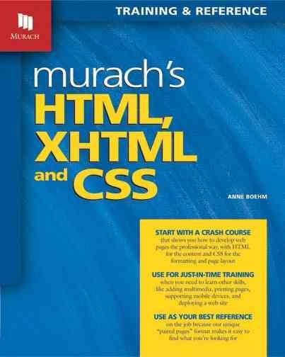 Murach's HTML, XHTML, and CSS cover