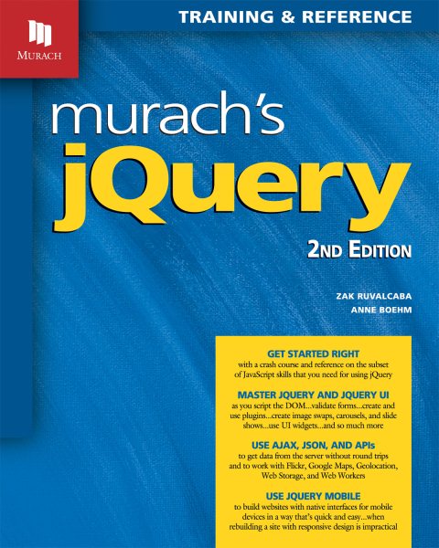 Murach's jQuery, 2nd Edition cover